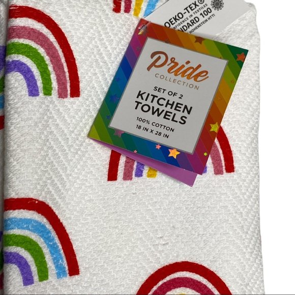 Pride Love is Love Rainbow Kitchen Towels Set (2) - Picture 3 of 6